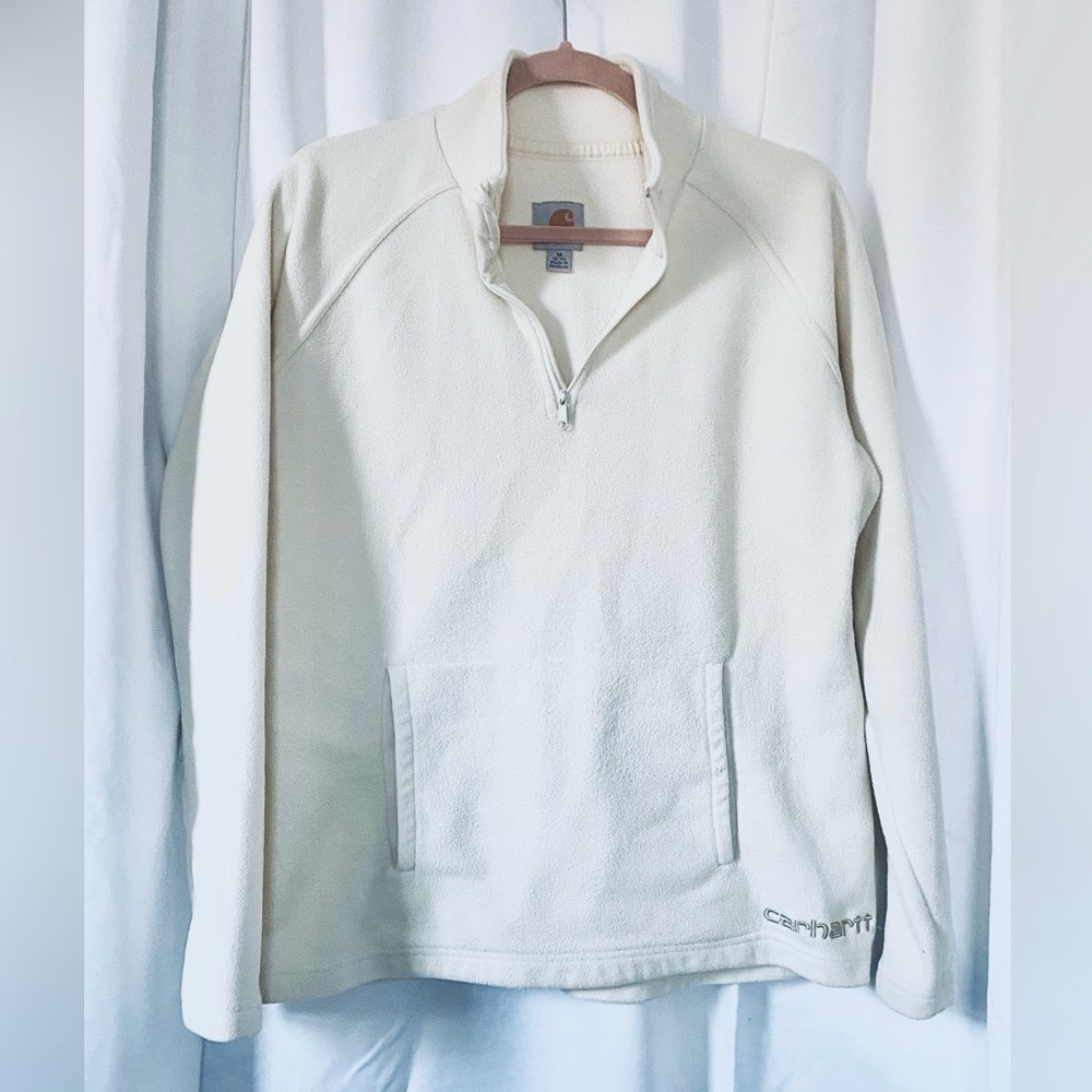Carhartt light cream pullover fleece. Size M